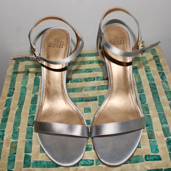 Belle Badgley Mischka | Silver Women's Heels - Picture 4 of 6